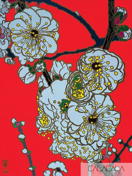 裸花1号（100x74cm）布面丙烯、乙烯、金漆，2009年.jpg