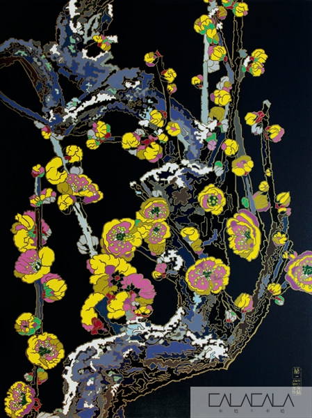 裸花7号之2010年冬（200x140cm）布面丙烯、乙烯、金漆，2011年.jpg